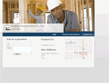 Tablet Screenshot of duffeyconst.com
